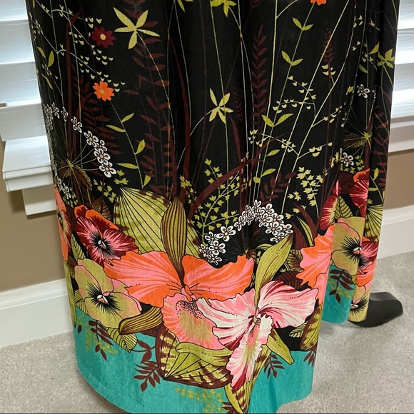 Strapless maxi tropical vibes beach dress - Picture 2 of 6